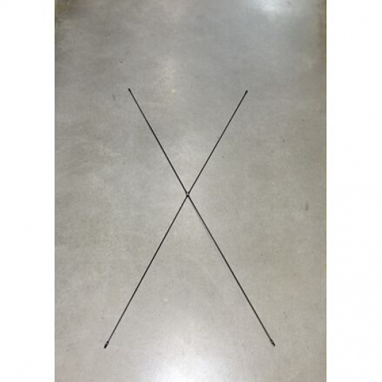 Výztuha ve tvaru X, pro Snack Bar # 9021, 1520 x 6 x 6 mm, kov