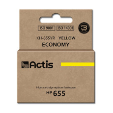 Actis KH-655YR (náhradní inkoust HP 655 CZ112AE; standardní; 12 ml; žlutý)