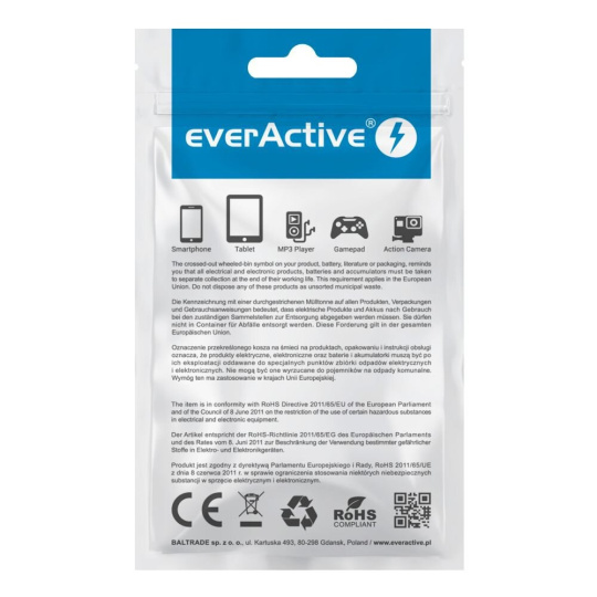 everActive USB-C kabel 1m - černý, opletený, podpora rychlého nabíjení, 3A - CBB-1CB