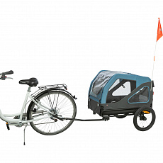 Vozík za bicykel, L: 81 x 112 x 112/155 cm, modrá/sivá