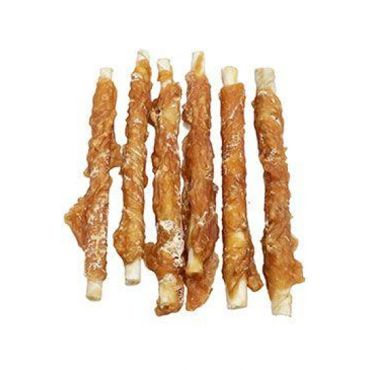 Pochoutka Tyčinka z buvolí kůže s kuřecím masem 80g Pochoutka Tyčinka z buvolí kůže s kuřecím masem 80g