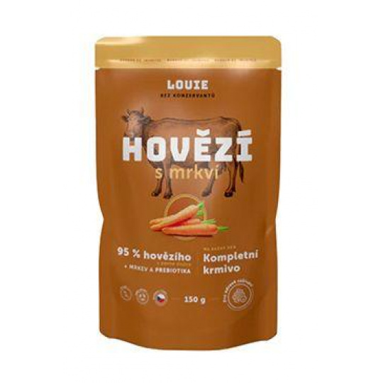 Louie Dog kapsa Hovězí s mrkví 150g