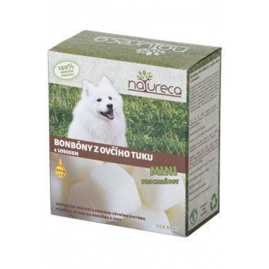 NATURECA Bonbóny z ovčího tuku s lososem Mini 250g NATURECA Bonbóny z ovčího tuku s lososem Mini 250g