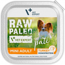 RAW PALEO Pate Mini Adult Turkey - mokré krmivo pro psy - 150 g