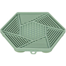 Lick´n´Snack HEXAGON s přísavkami - podložka k pomalému krmení, 17 cm, TPR/plast, zelená Lick´n´Snack HEXAGON s přísavkami - podložka k pomalému krmení, 17 cm, TPR/plast, zelená