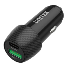 Unitek P1400A Nabíječka do auta 38W USB-A USB-C QC 3.0