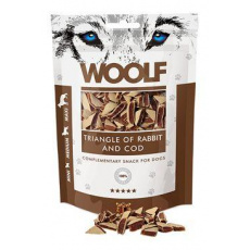 WOOLF pochoutka rabbit and Cod Triangle 100g WOOLF pochoutka rabbit and Cod Triangle 100g