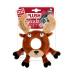 Hračka pes GiGwi Plush Friendz sob s kroužkem