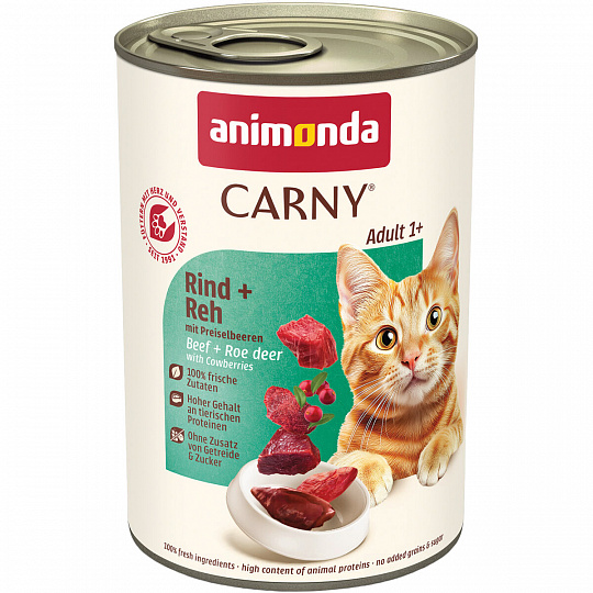 ANIMONDA konzerva CARNY Adult - hovězí, srnčí,brusinky 400g ANIMONDA konzerva CARNY Adult - hovězí, srnčí,brusinky 400g