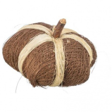 Dýně - přírodní hračka pro hlodavce  9 x 6 cm, kokosová a sisalová vlákna/dřevěná kůra