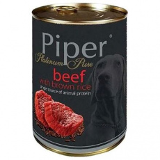 PIPER PLATINUM PURE hovězí s hnědou rýží, konzerva pro psy, 400 g PIPER PLATINUM PURE hovězí s hnědou rýží, konzerva pro psy, 400 g