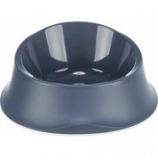 Plastová miska proti vyhazování potravy, gumový kroužek,  0.65 l/ø 22 cm, modrá - DOPRODEJ