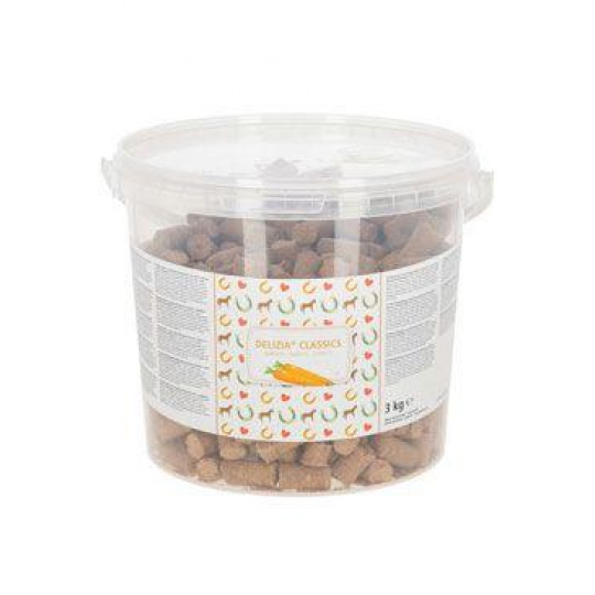 Pochoutka pro koně DELIZIA mrkev 3kg kbelík