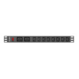 LANBERG POWER STRIP RACK PDU (1U, 16A,2XC19,8XC13)