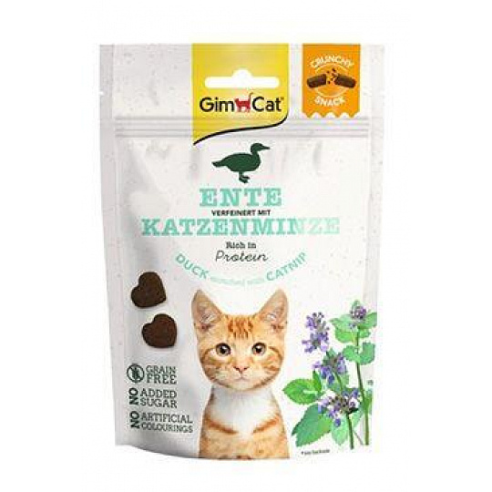 GimCat Crunchy Snacks kachna&šanta kočičí 50g GimCat Crunchy Snacks kachna&šanta kočičí 50g