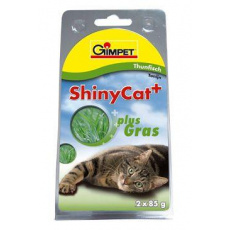 Gimpet kočka konz. ShinyCat  tuňak/koc.tráv 2x70g