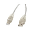 Lanberg CA-USBA-12CC-0018-TR USB kabel 1,8 m USB 2.0 USB B Průhledná