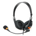 NATEC Drone Sluchátka s mikrofonem Kabel Přes hlavu Hovory/hudba Černá, Oranžová