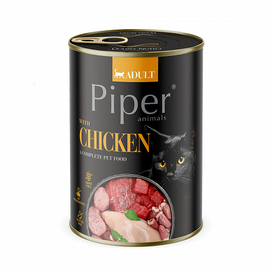 NEW PIPER CAT konzerva pro kočky, s kuřecím masem 400g