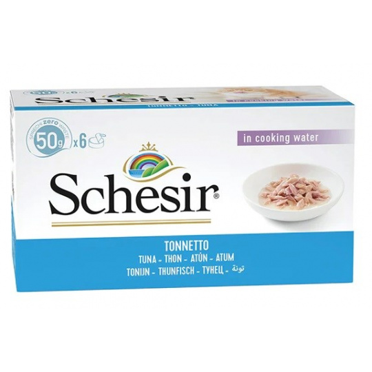 SCHESIR in cooking water Tuna - mokré krmivo pro kočky - 6 x 50 g