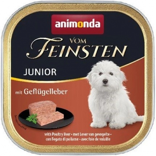 ANIMONDA Vom Feinsten Junior Poultry liver - mokré krmivo pro psy - 150g