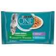 PURINA One Indoor Tuna, veal - mokré krmivo pro kočky - 4x85g