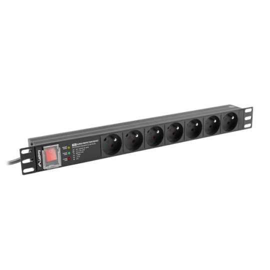 LANBERG POWER STRIP RACK PDU 19" (1U, 16A, 7X 230V PL, 2m)