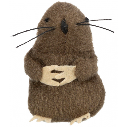 Stojící pískací plyšový krtek s catnipem 5cm TRIXIE Stojící pískací plyšový krtek s catnipem 5cm TRIXIE