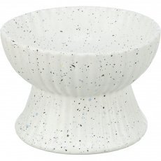 Keramická miska vyvýšená, 0,2 l / 13 cm, bílá žíhaná