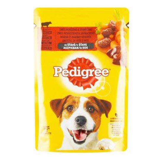 Pedigree kapsa Adult hovězí/jehně ve šťávě 100g Pedigree kapsa Adult hovězí/jehně ve šťávě 100g