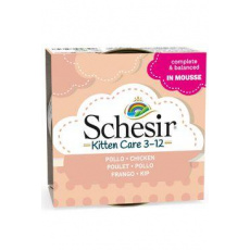 Schesir Cat konz. Kitten kuře v pěně 85g Schesir Cat konz. Kitten kuře v pěně 85g