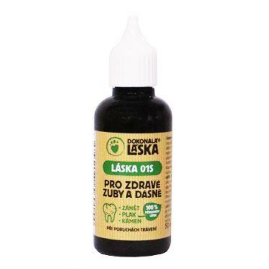 LÁSKA 01S Pro zdravé zuby a dásně psů 50ml LÁSKA 01S Pro zdravé zuby a dásně psů 50ml