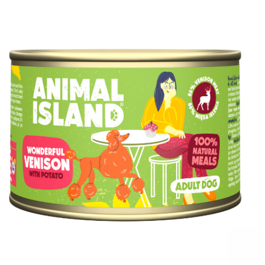 ANIMAL ISLAND Jelen s bramborami - vlhké krmivo pro psy - 410 g