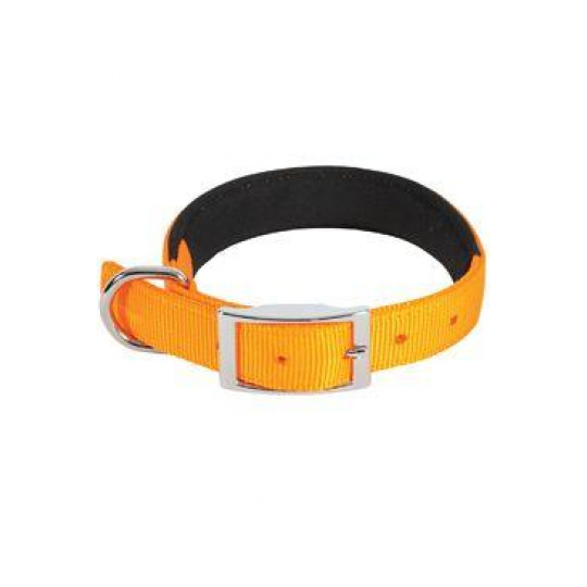 Obojek pes SOFT nylon 25mm/55cm oranžová Zolux