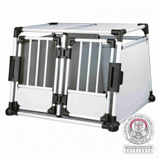 Transportní klec dvojitá, hliníkový rám, pevné panely 93x64x88 cm Transportní klec dvojitá, hliníkový rám, pevné panely 93x64x88 cm