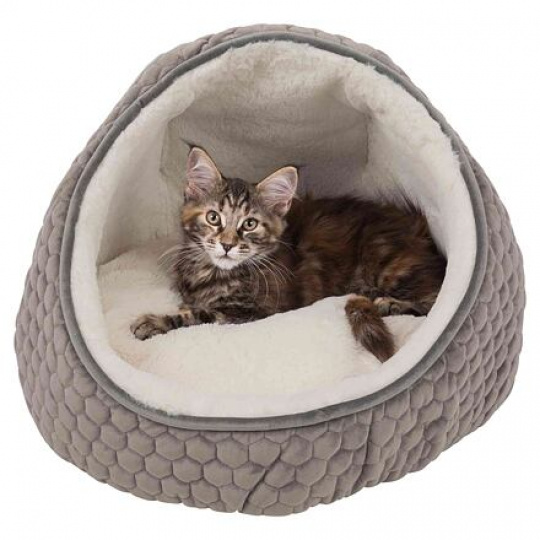 Plyšová jeskyně Livia 45 x 33 cm tmavošedá/krémová Plyšová jeskyně Livia 45 x 33 cm tmavošedá/krémová