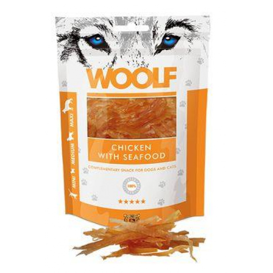 WOOLF Classic poch. Chicken with Seafood 100g
