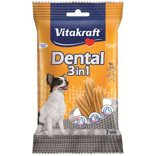 VITAKRAFT Dental 3in1 XS - pamlsek pro psa - 70g