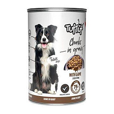 Tuf Tuf Dog Kúsky mäsa so zverinou v omáčke konz.415g