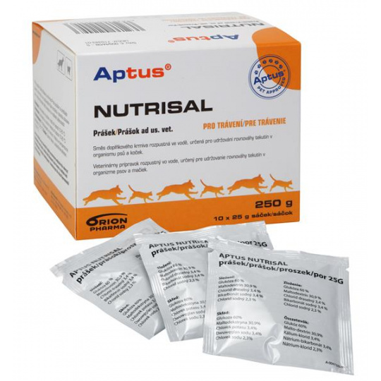 Aptus NUTRISAL vet prášok. 10 x 25 g