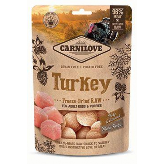 Carnilove Raw Freeze-Dried Snacks Turkey 60g Carnilove Raw Freeze-Dried Snacks Turkey 60g