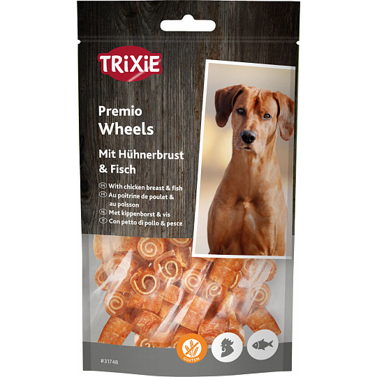 Premio FISH CHICKEN WHEELS měkká kolečka kuře s rybou 75 g