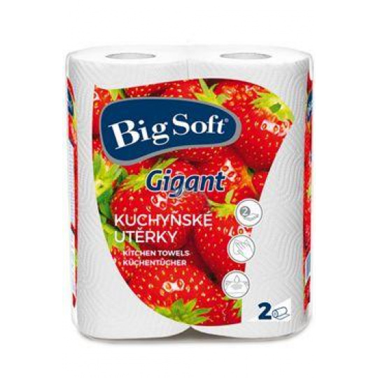 Utěrky kuchyňské papírové Big Soft Gigant 2vrstvé 2ks