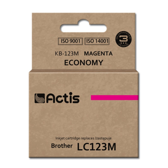 Actis KB-123M inkoust (náhradní Brother LC123M/LC121M; standardní; 10 ml; červený)