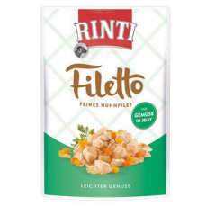 Rinti Dog Filetto kapsa kuře+zelenina v želé 100g Rinti Dog Filetto kapsa kuře+zelenina v želé 100g