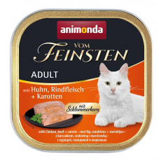 ANIMONDA Vom Feinsten Adult Chicken, beef and carrots - mokré krmivo pro kočky - 100g