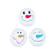 Vánoční hračka míčky sněhové plyš se zvukem 10cm TR Vánoční hračka míčky sněhové plyš se zvukem 10cm TR