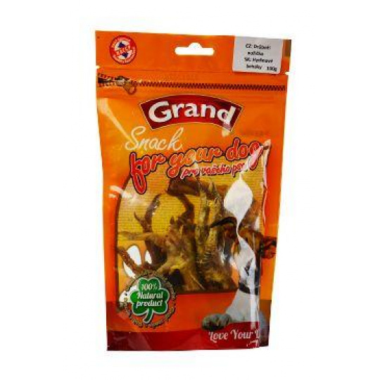 GRAND Dog poch. Suš. Mňamka drůbeží nožička 100g