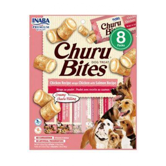 Churu Dog Bites Chicken wraps Chicken&Salmon 8x12g