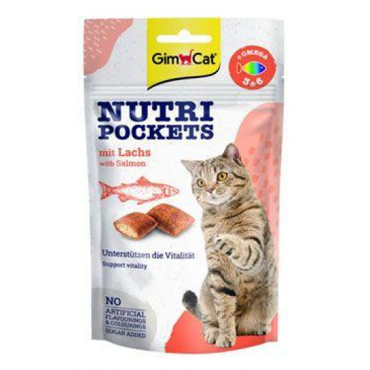 GimCat Nutri Pockets s lososem 60g